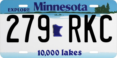 MN license plate 279RKC