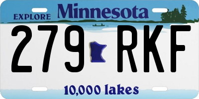 MN license plate 279RKF