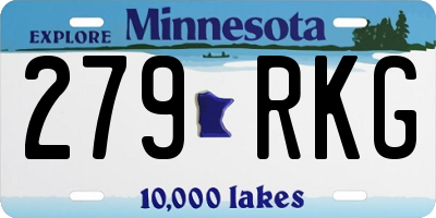 MN license plate 279RKG