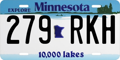 MN license plate 279RKH