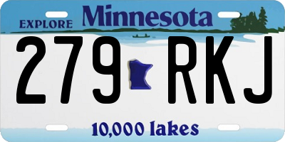 MN license plate 279RKJ