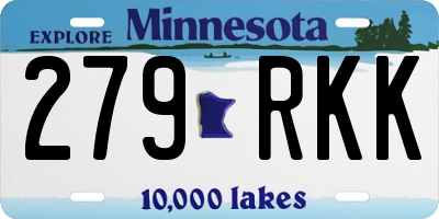 MN license plate 279RKK