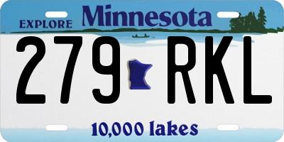 MN license plate 279RKL