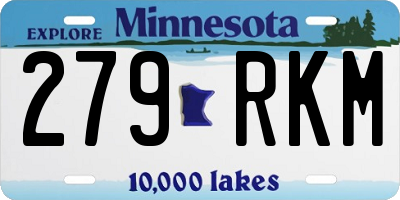 MN license plate 279RKM