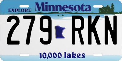 MN license plate 279RKN