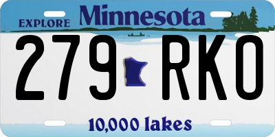 MN license plate 279RKO