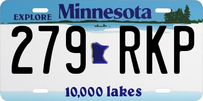 MN license plate 279RKP