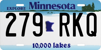 MN license plate 279RKQ