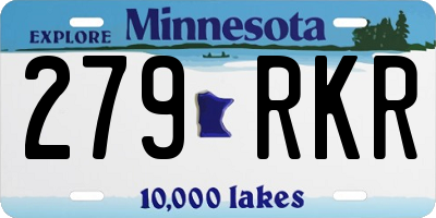 MN license plate 279RKR