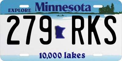MN license plate 279RKS