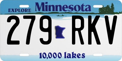 MN license plate 279RKV