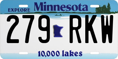 MN license plate 279RKW