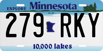 MN license plate 279RKY