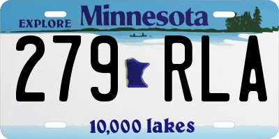 MN license plate 279RLA