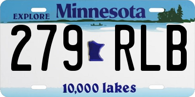 MN license plate 279RLB
