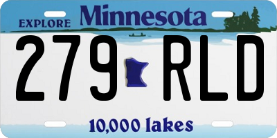 MN license plate 279RLD