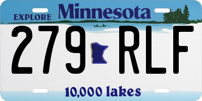 MN license plate 279RLF