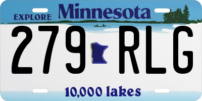 MN license plate 279RLG