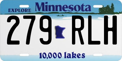 MN license plate 279RLH