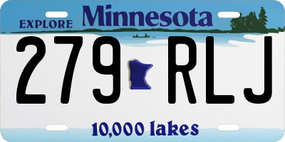 MN license plate 279RLJ
