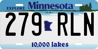 MN license plate 279RLN