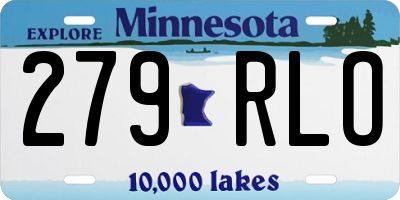 MN license plate 279RLO