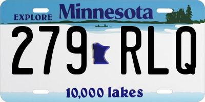 MN license plate 279RLQ