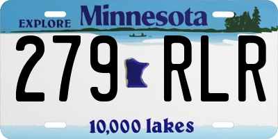 MN license plate 279RLR