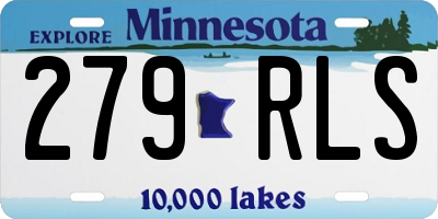 MN license plate 279RLS