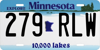 MN license plate 279RLW