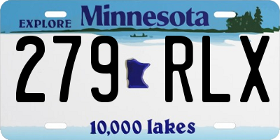 MN license plate 279RLX