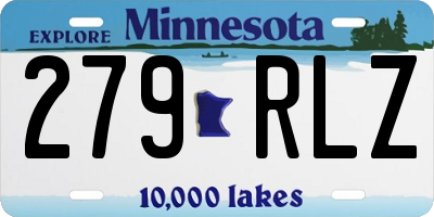 MN license plate 279RLZ
