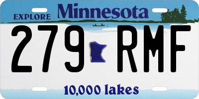 MN license plate 279RMF