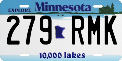 MN license plate 279RMK