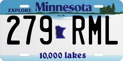 MN license plate 279RML