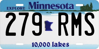 MN license plate 279RMS