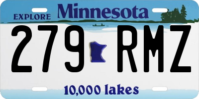 MN license plate 279RMZ
