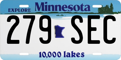 MN license plate 279SEC