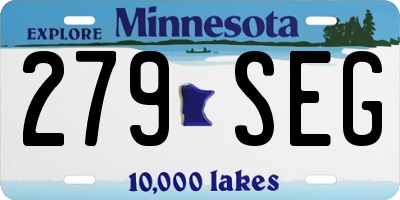 MN license plate 279SEG