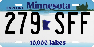 MN license plate 279SFF