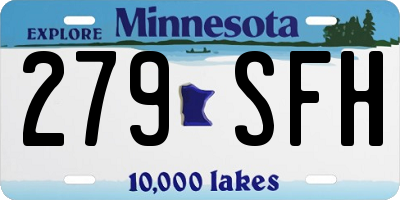 MN license plate 279SFH