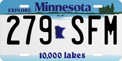 MN license plate 279SFM