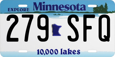 MN license plate 279SFQ