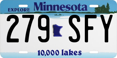 MN license plate 279SFY