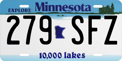 MN license plate 279SFZ