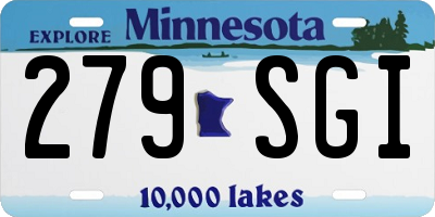 MN license plate 279SGI
