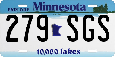 MN license plate 279SGS