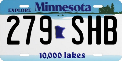 MN license plate 279SHB