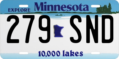 MN license plate 279SND