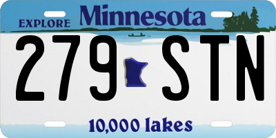 MN license plate 279STN